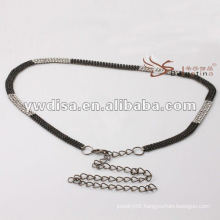 fashion women's waist paved with rhinestones in PU with chain tassel best design from YIWU DISHA